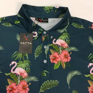 Yatta Golf Nō Ka ʻOi Hawaiian Green Performance Tropical Golf Polo M L XL 2XL